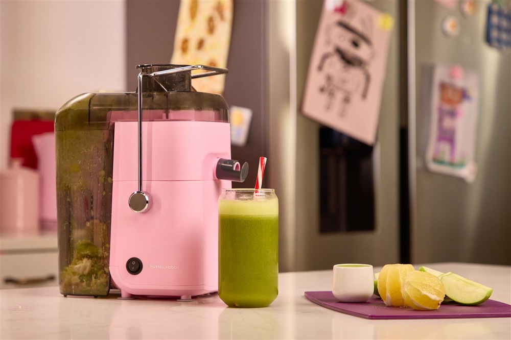 Odšťavňovač RUSSELL HOBBS Juice Luxe Raspberry 28771-56 růžový Varianta odšťavňovače Russell Hobbs se šťávou