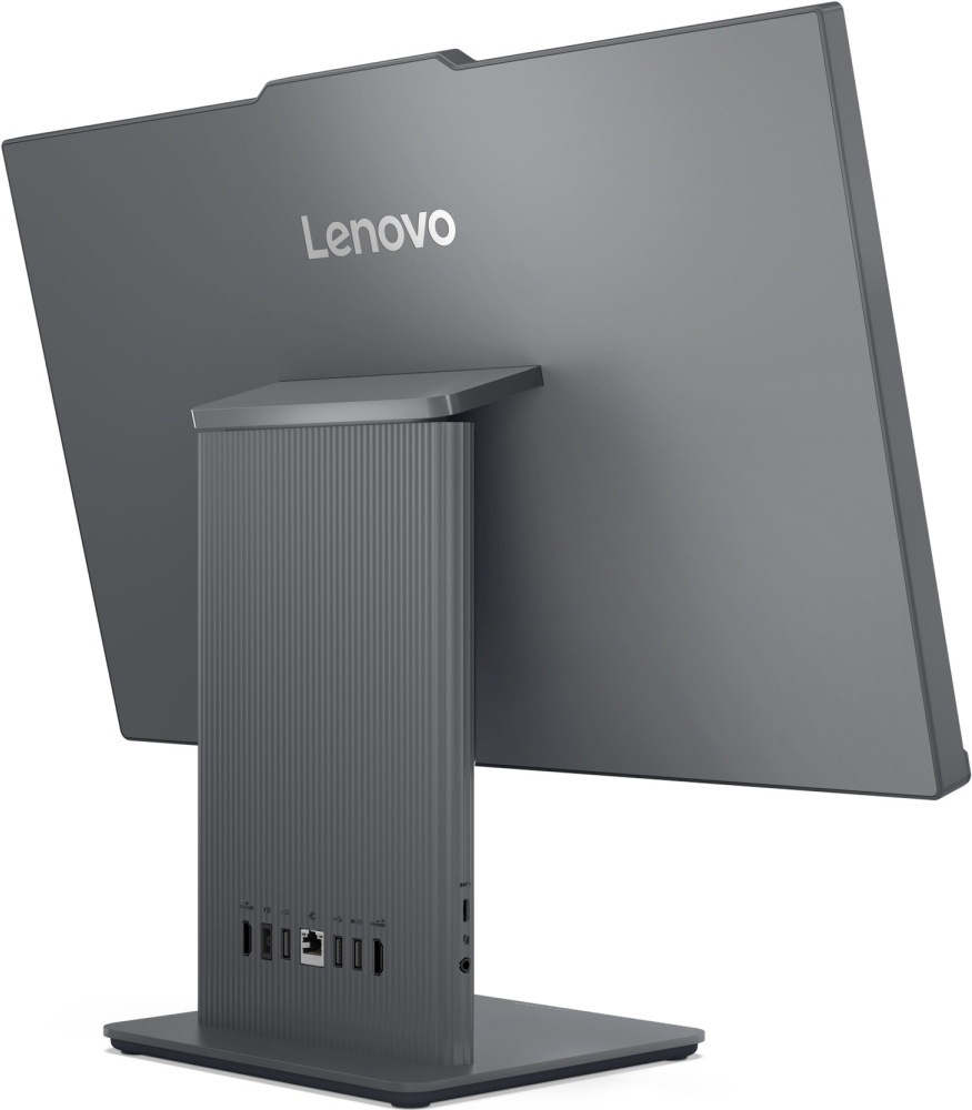 Počítač All In One Lenovo IdeaCentre 24IRH9 šedý Záda AIO Lenovo IdeaCentre vybaveného řadou konektorů