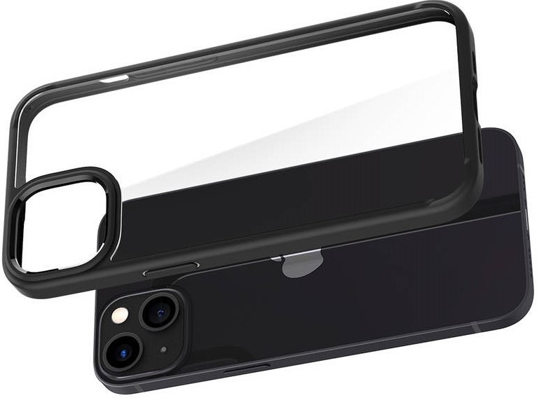 Kryt na mobil Spigen Crystal Hybrid na Apple iPhone 13 černý/průhledný