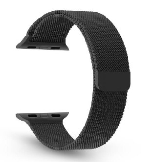 Řemínek WG stainless steel na Apple Watch 42/44/45/49 mm černý