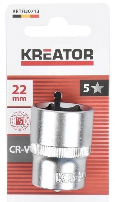 Nástrčná hlavice Kreator s rozměrem 22 mm, kvalitní ocel
