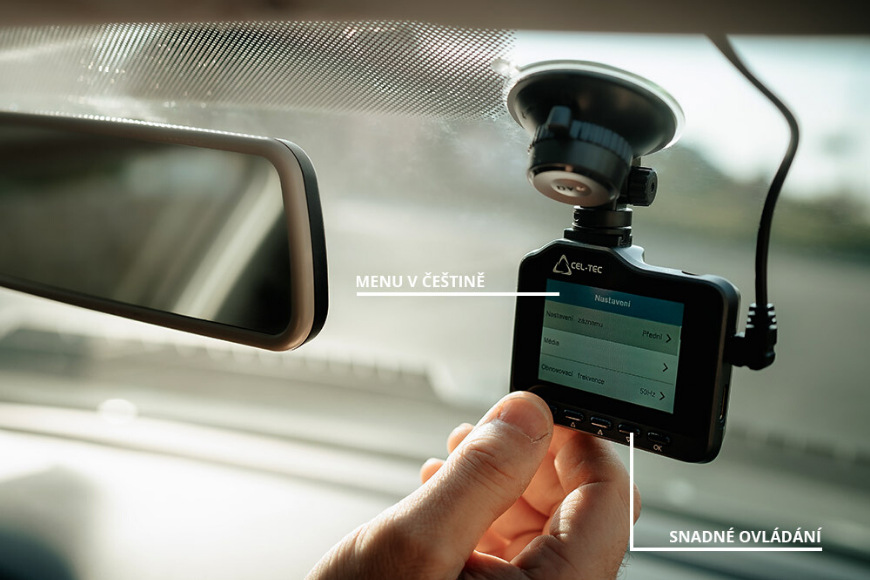 Autokamera CEL-TEC K4 Dual GPS šedá Autokamera CEL-TEC K4 Dual GPS šedá