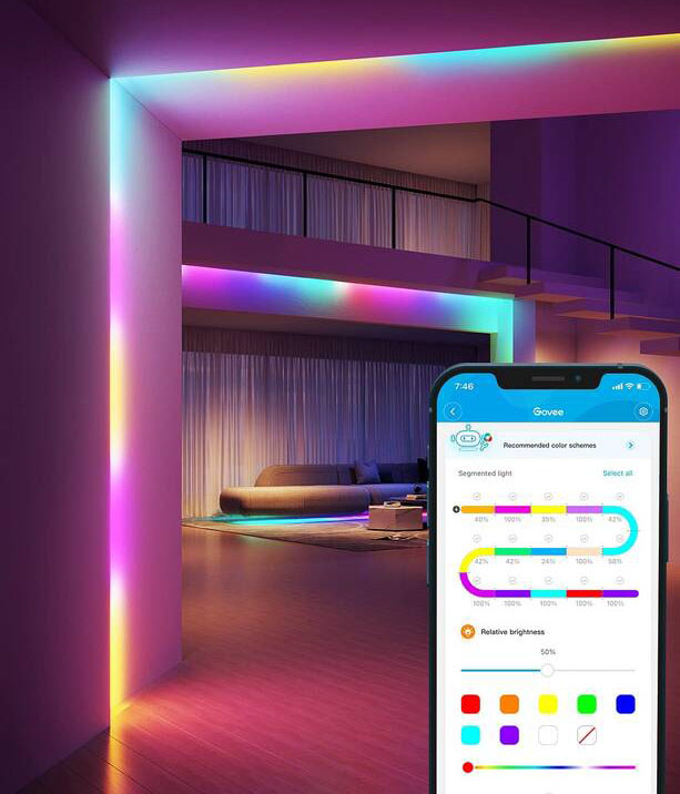 LED pásek Govee WiFi RGBIC PRO Smart, 10m Govee Wi-Fi RGBIC PRO Smart (H618C3D1)