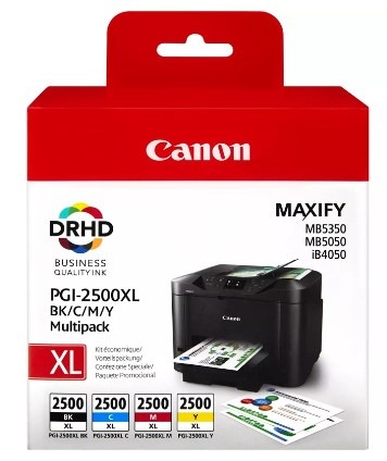 Inkoustová náplň Canon PGI2500XL, 2500/1295 stran, vícebarevná Inkoustová náplň Canon PGI2500XL, 2500/1295 stran, vícebarevná