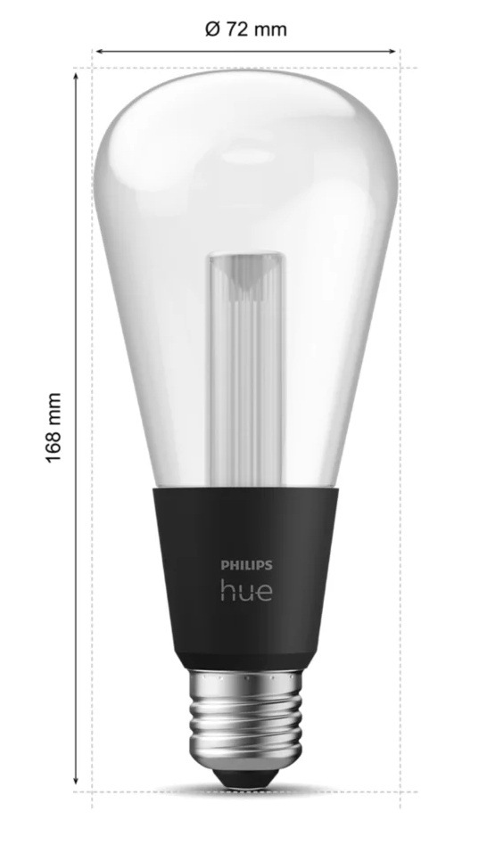 Chytrá žárovka Philips Hue ST72, 6,8W, E27, White a Color Ambiance