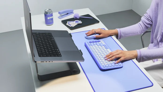 Klávesnice s myší Logitech POP ICON, US layout šedá Klávesnice s myší Logitech POP ICON, US layout šedá