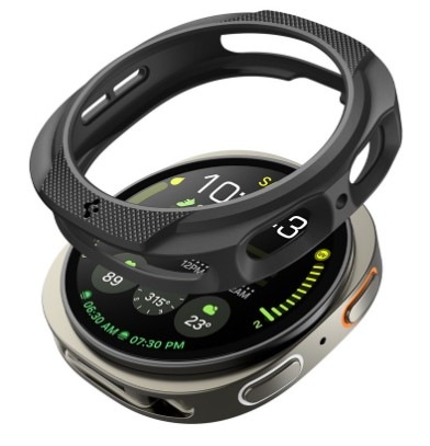 Ochranné pouzdro Spigen Liquid Air na Samsung Galaxy Watch 8 (44mm) černý Ochranné pouzdro Spigen Liquid Air na Samsung Galaxy Watch 8 (44mm) černý