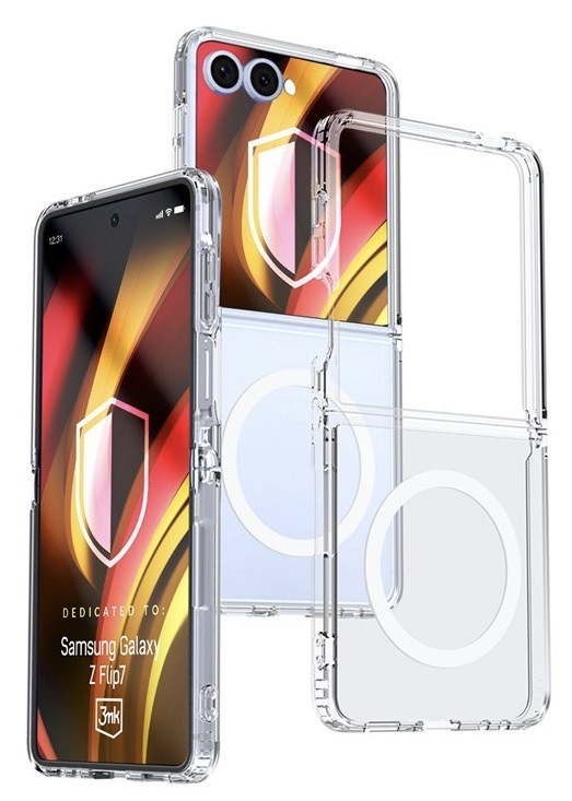 Kryt na mobil 3mk na Samsung Galaxy Z Flip 7, průhledná barva