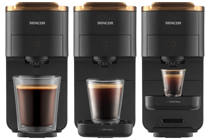 Kapslový kávovar Sencor SCC 1000BK nabízí nastavitelnou výšku odkapávací misky, díky které snadno připravíte kávu do malých espresso šálků i vyšších hrnků. Praktické řešení zajišťuje pohodlné používání bez kompromisů.