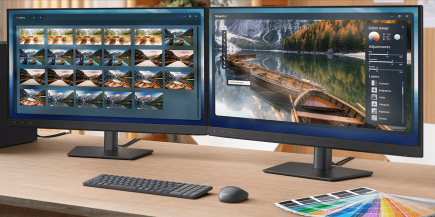 Monitor Dell UltraSharp U3226Q černý Dell UltraSharp U3226Q zaujme také ergonomickým stojanem