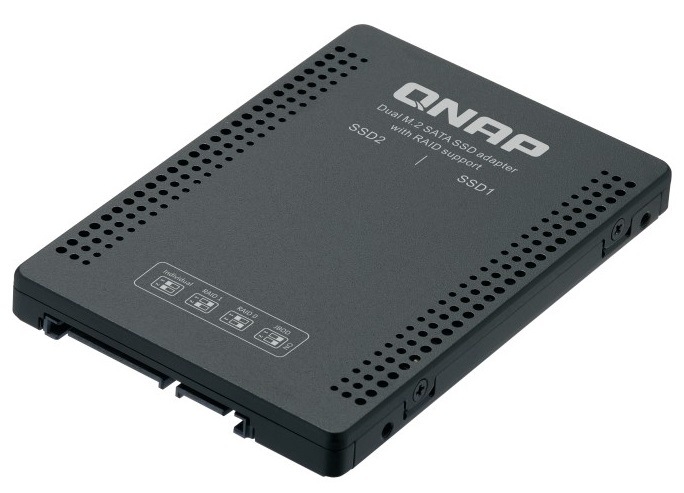 Adaptér QNAP QDA-A2MAR (2x M.2 SSD SATA sloty v 2,5'' SATA rámečku)