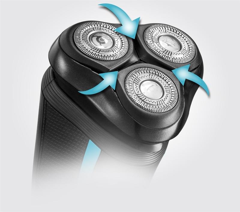 Holicí strojek Remington R6000 R6 Style Series Aqua Rotary Shaver černý/modrý