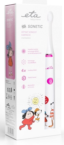 Zubní kartáček ETA Sonetic Kids Maxipes fík 0706 90010 růžový Zubní kartáček ETA Sonetic Kids Maxipes fík 0706 90010 růžový