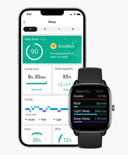 Chytré hodinky Amazfit GTS 4 Mini modré Chytré hodinky Amazfit GTS 4 Mini modré