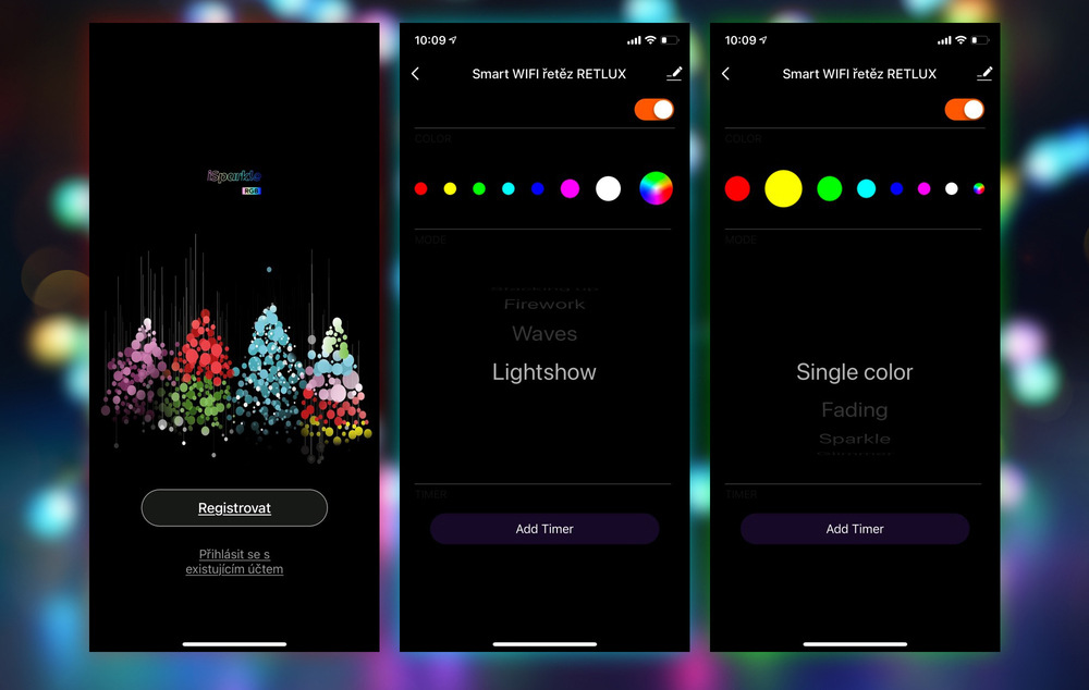 Vánoční osvětlení RETLUX RXL 361, smart řetěz, 96 LED, multicolor
