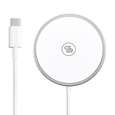 Bezdrátová nabíječka GoGEN s magsafe funkcí, bílá