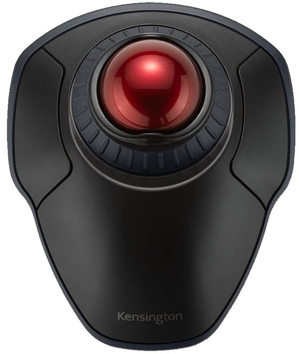 Trackball KENSINGTON Trackball Orbit Scroll Ring optická/1600DPI - černá/červená