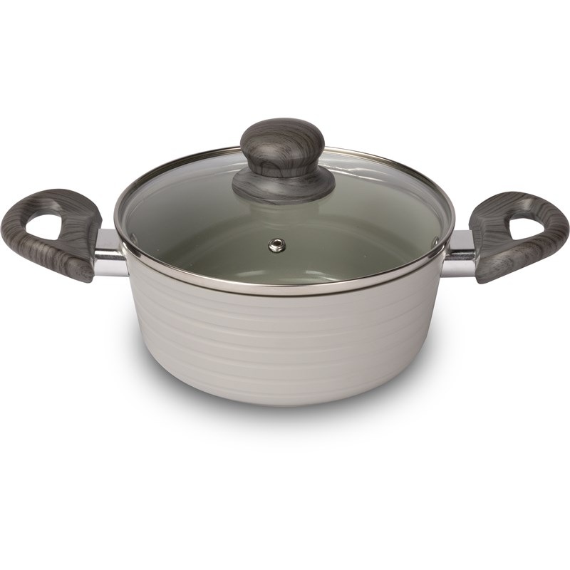 Kastrol s poklicí Lamart LT1266 STRIPE, 18 cm