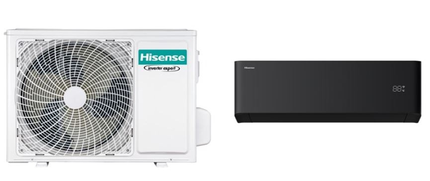 Set Hisense splitová klimatizace AS35XU0EW + HB35XU0BG Unipure v černém provedení