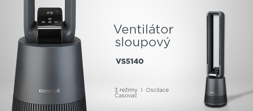 Ventilátor sloupový Concept VS5140 šedý