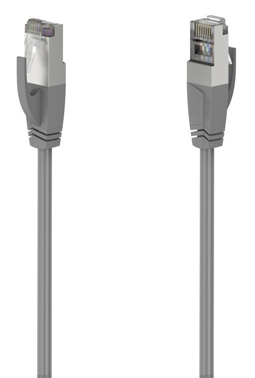 Kabel Hama síťový (RJ45), Cat5e, 5m, stíněný šedý