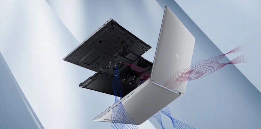 Notebook Dell 16 Premium DA16250 stříbrný Chlazení a ventilace notebooku Dell 16 Premium DA16250