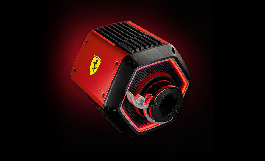 Volant Thrustmaster T818 Ferrari 488 GT3 Simulator černý Základna T818 v červeném provedení s RGB podsvícením