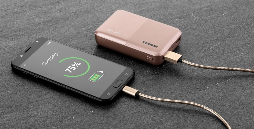 Powerbanka GoGEN 10000 mAh, metalická růžová GoGEN PB100006RG