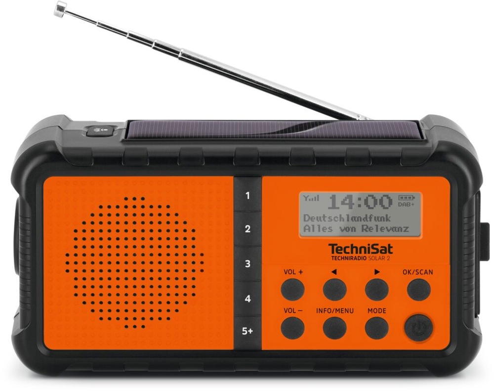 Radiopřijímač s DAB+ TechniSat TECHNIRADIO SOLAR 2 černý/oranžový