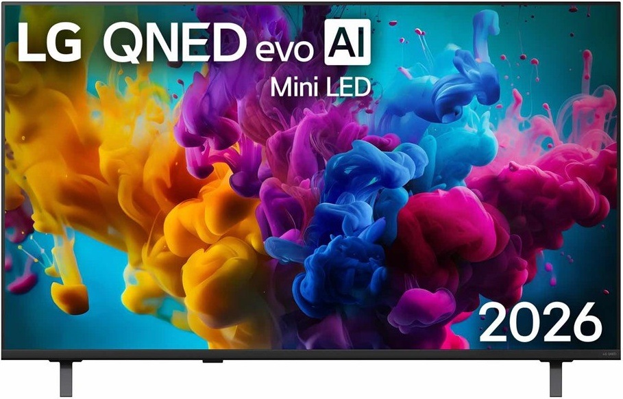 Televize LG 50QNED8MB6C Televize LG, černý rámeček, čelní pohled.
