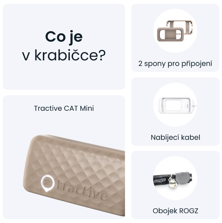GPS lokátor Tractive CAT Mini - hnědý