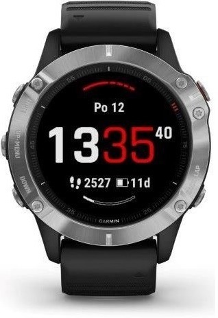 Chytré hodinky Garmin fenix6 Glass černé/stříbrné