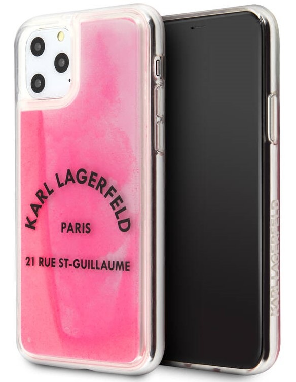 Kryt na mobil Karl Lagerfeld Glow in The Dark na Apple iPhone 11 růžový