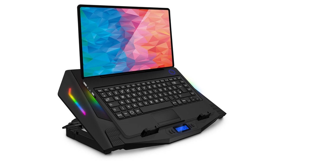 Chladící podložka pro NTB Connect IT NEO RGB do 17" černá