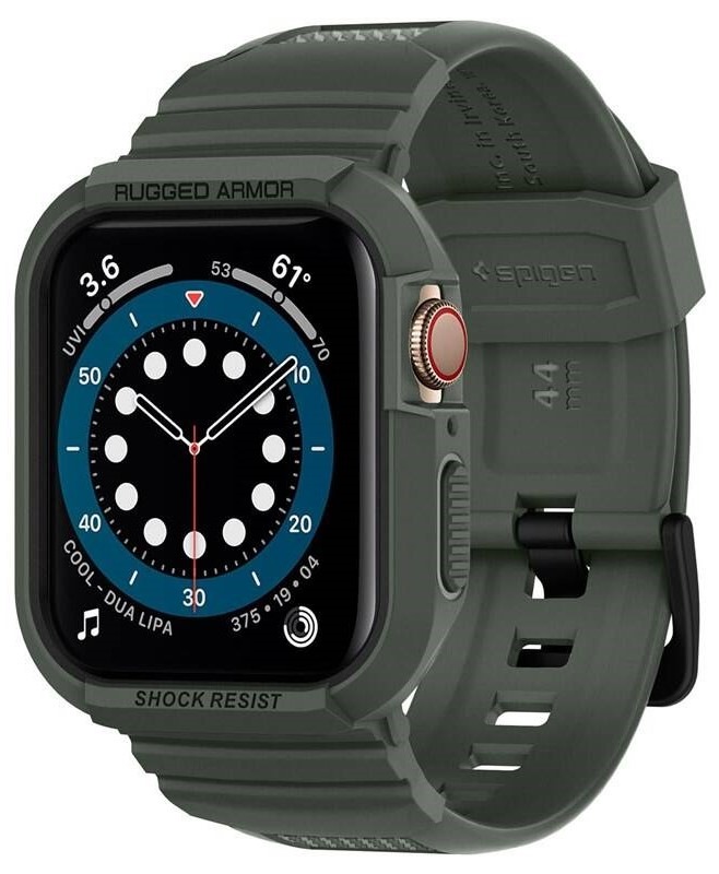 Ochranné pouzdro Spigen Rugged Armor Pro na Apple Watch 44/45 mm zelený