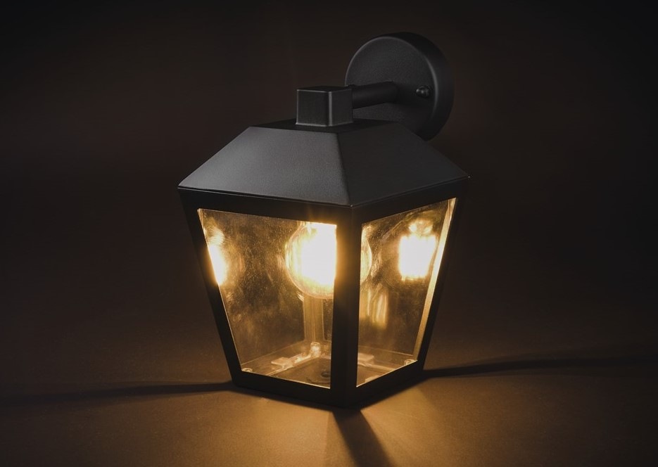 Nástěnné svítidlo EMOS Adenia ZGB020P, zahradní, E27, IP44, MAX 15W černé