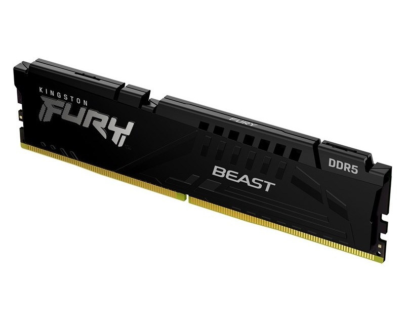 Paměť RAM Kingston FURY Beast 64 GB, DDR5, 5 600 MHz CL36, černá barva.