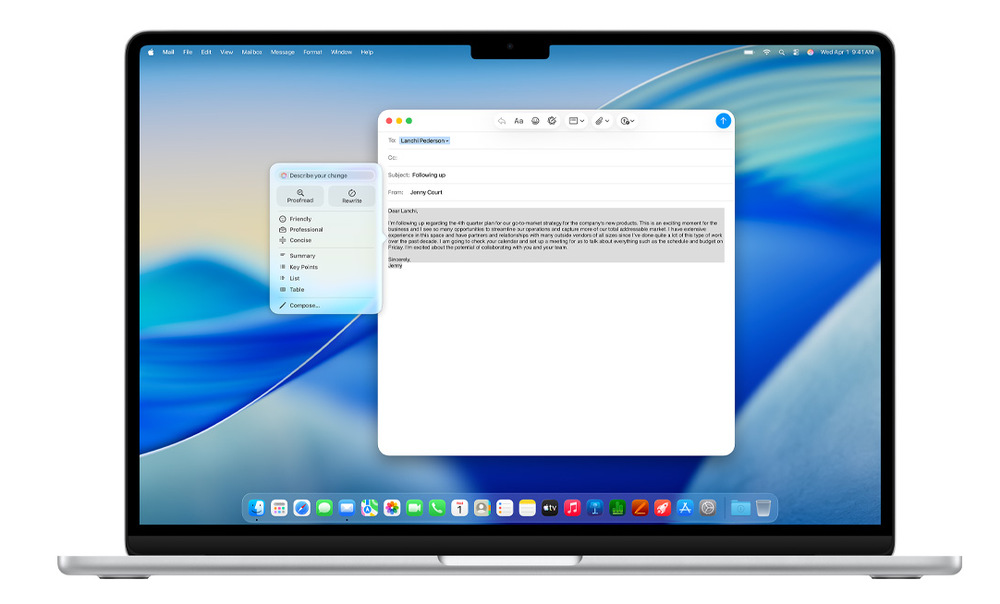 Notebook Apple MacBook Air 13" M5 10× CPU 10× GPU, 24 GB, 1 TB - blankytně modrý CZ Apple MacBook Air plně podporuje Apple Intelligence