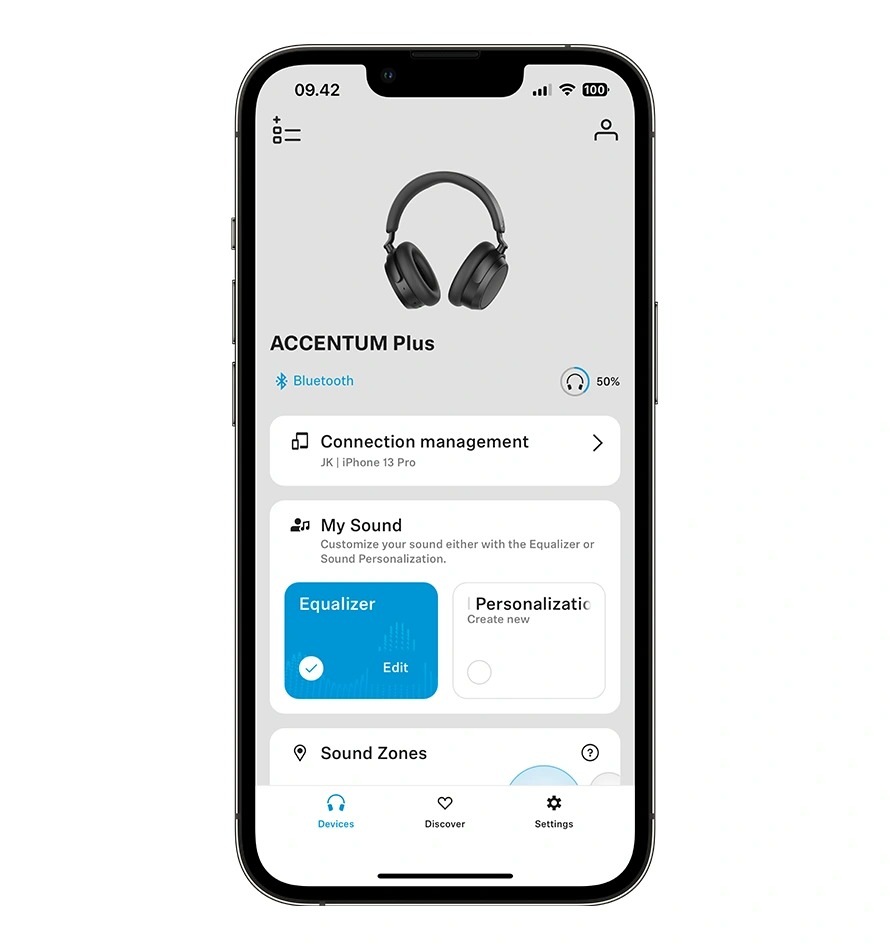 Sluchátka Sennheiser Accentum Wireless Plus černá Sennheiser ACCENTUM Wireless Plus