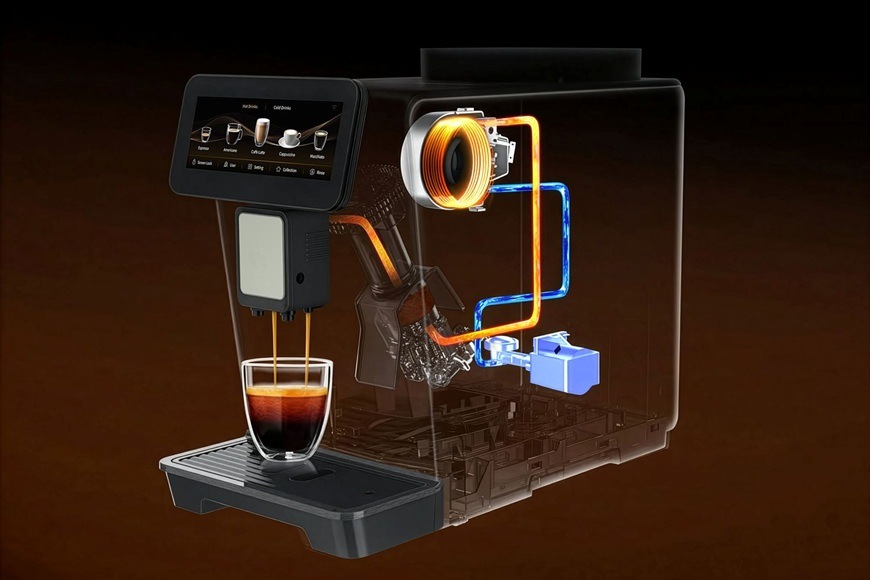 Automatický kávovar Sencor ENZO SES 9400BK Grafické znázornění ohřevného systému Thermoblock.