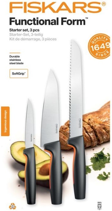 Sada kuchyňských nožů Fiskars Functional Form 3 ks
