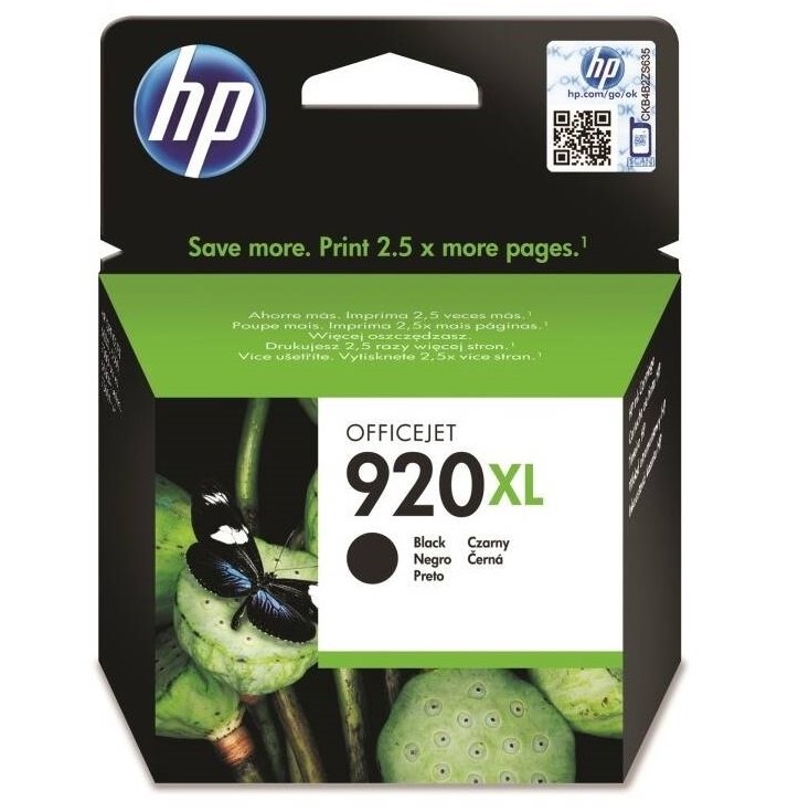 Inkoustová náplň HP 920XL, 1 200 stran - černá