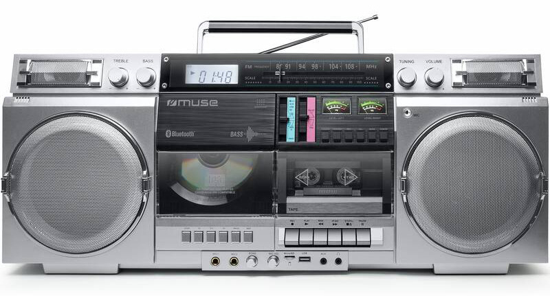 Radiomagnetofon s CD MUSE M-380GBS stříbrný
