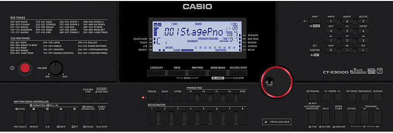 Elektronické klávesy Casio CT X3000 černá