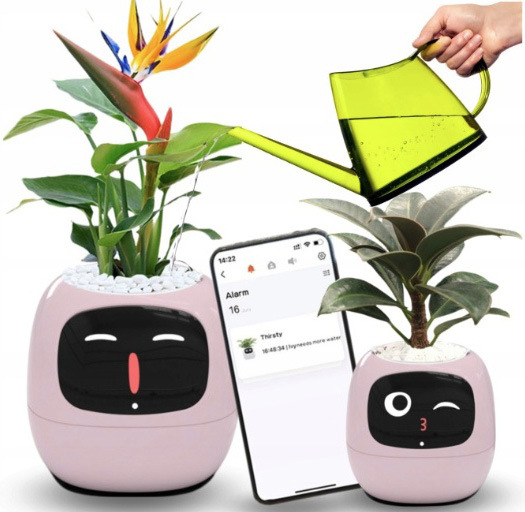 Chytrý květináč Plantsio IVY - růžová