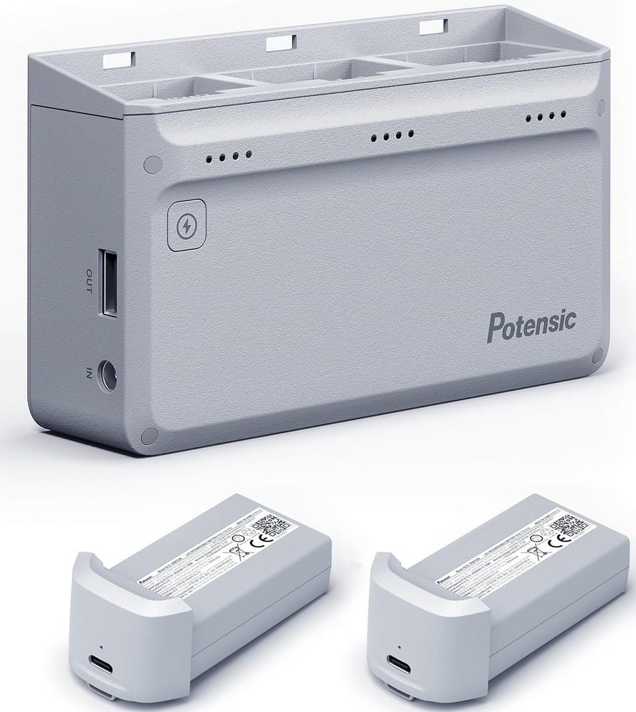 Nabíječka Potensic Atom 60W More Power, AC adaptér, 2× baterie Nabíječka Potensic Atom 60W More Power, AC adaptér, 2× baterie