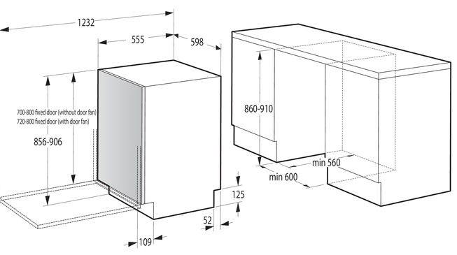 Myčka nádobí Gorenje GV663B65XXL Extra tichá Vestavná myčka Gorenje GV663B65XXL, rozměry pro zabudování