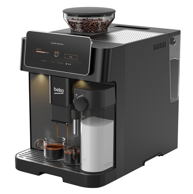Automatický kávovar Beko CEG 8564 B, černá barva.