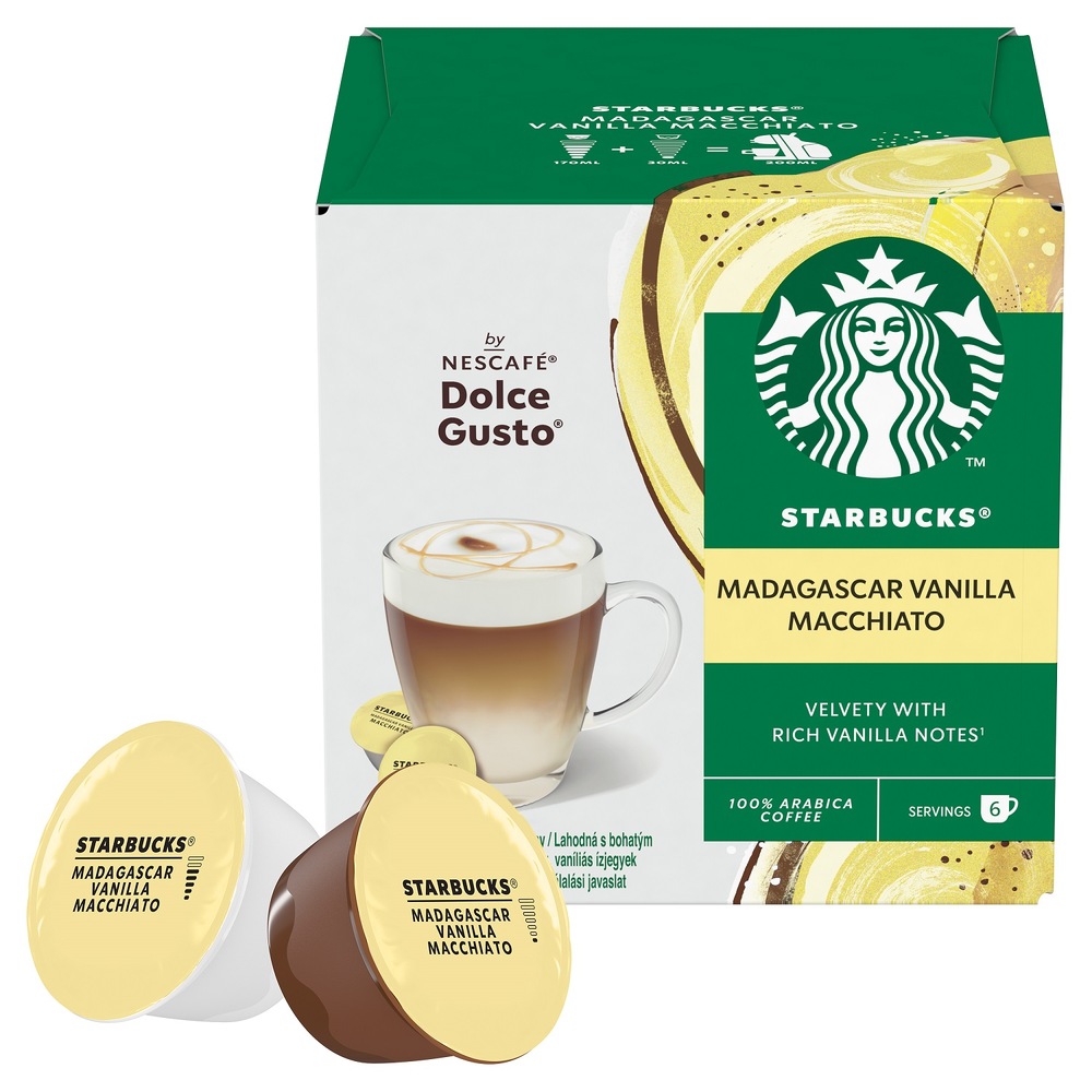Kapsle pro espressa Starbucks Dolce Gusto® Madagaskar Vanilla Latte Macchiato (12 ks)