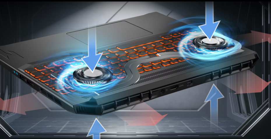 Notebook Acer Nitro V 16 AI (ANV16-42-R5L5) černý Spolehlivý chod Acer Nitro V 16 AI obstarává vyspělý systém chlazení